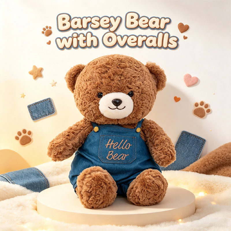 Barsey Bear with Overalls
