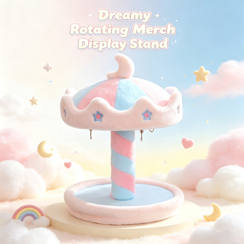 Dreamy Rotating Merch Display Stand