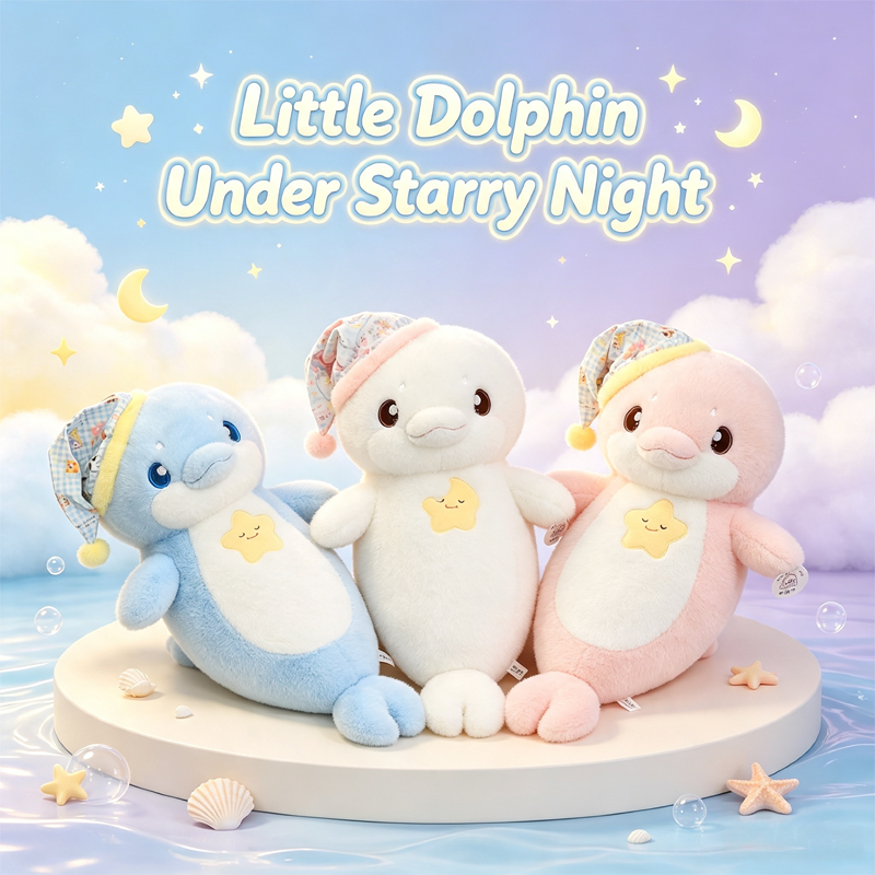 Little Dolphin Under Starry Night