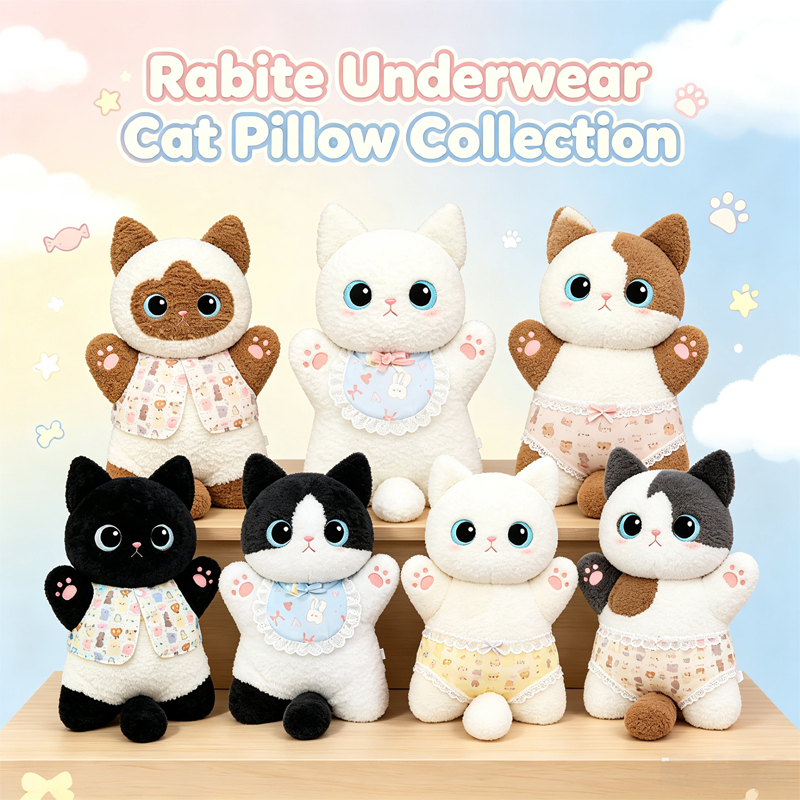 Rabite Underwear Cat Pillow Collection