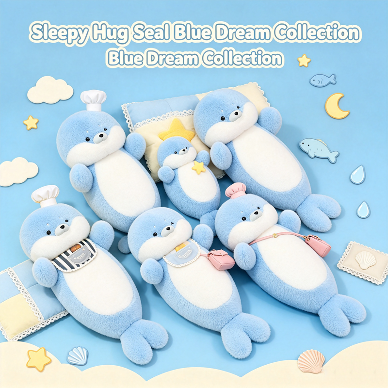 Sleepy Hug Seal Blue Dream Collection