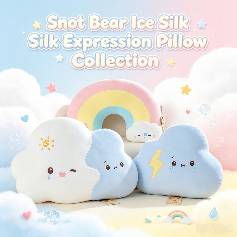 Snot Bear Ice Silk Expression Pillow Collection