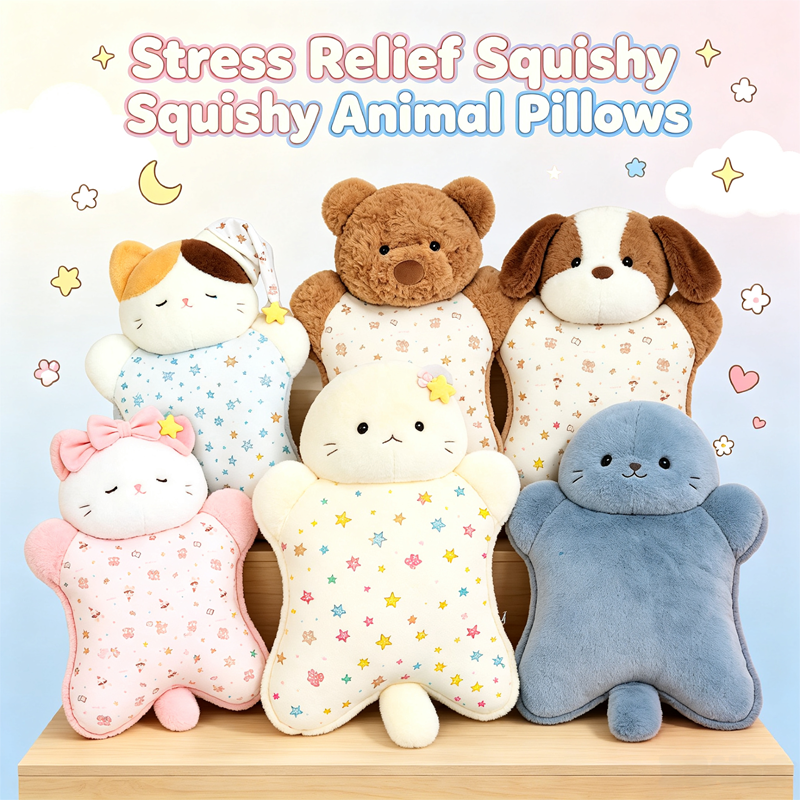 Stress Relief Squishy Animal Pillows